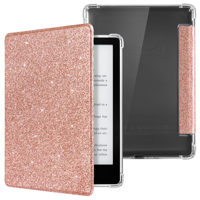 Kindle Paperwhite Case (11th Gen, 2021 released)- Flip Cover, Clear Back