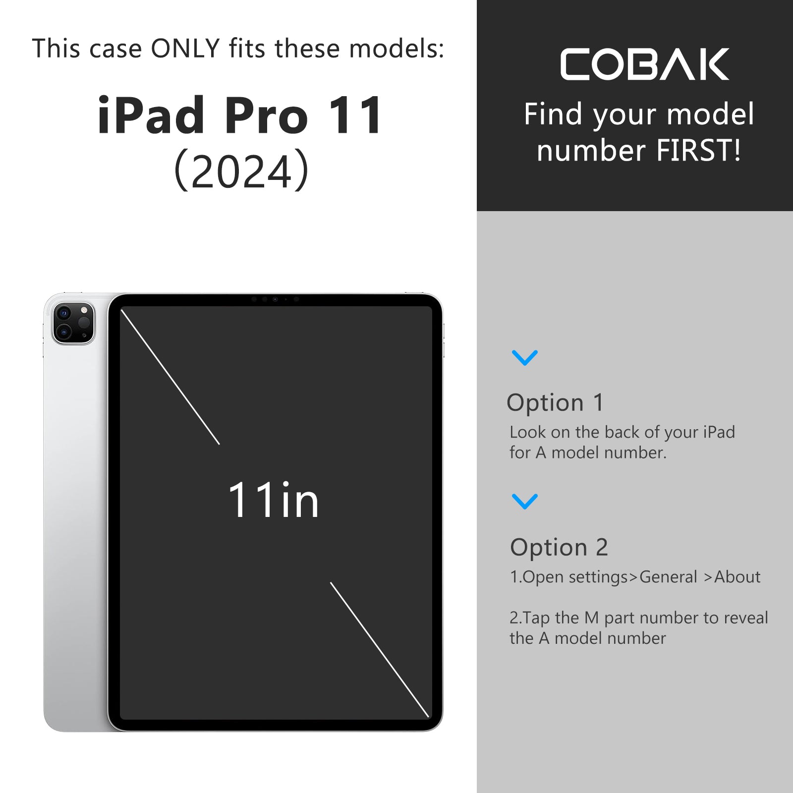 iPad Pro 11 Inch Case (5th Gen, M4, 2024 released)- Trifold Stand, Tranlucent Back