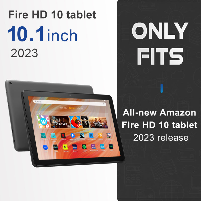 Fire HD 10 Case (13th Gen, 2023 released)- Folio Standing Case