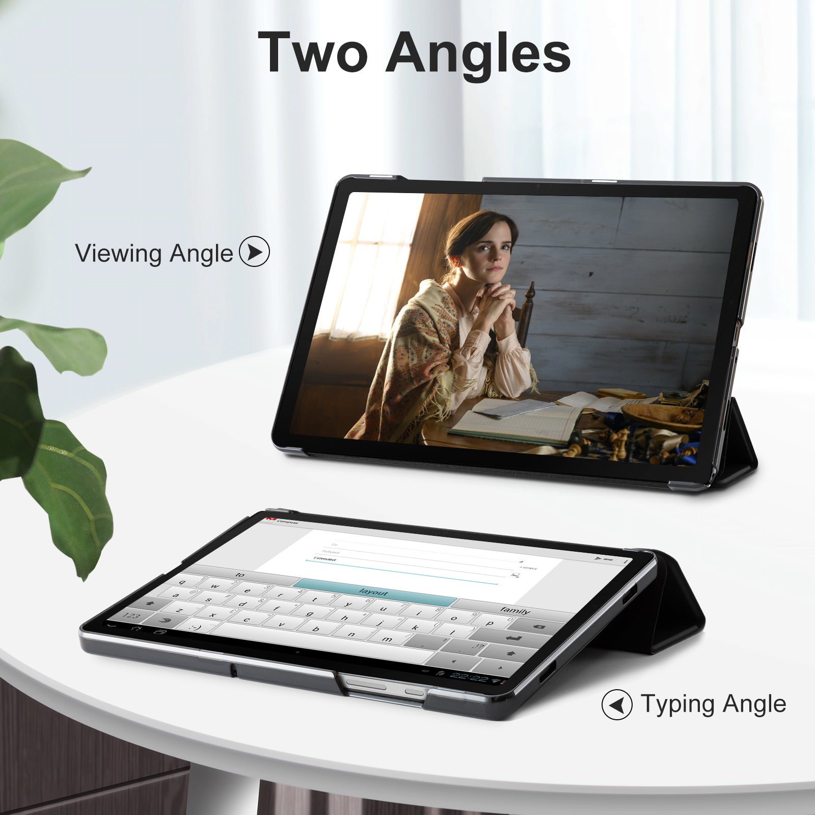Galaxy Tab A9 Plus 11 Inch Case (2023 released)- Trifold Stand, Tranlucent Back
