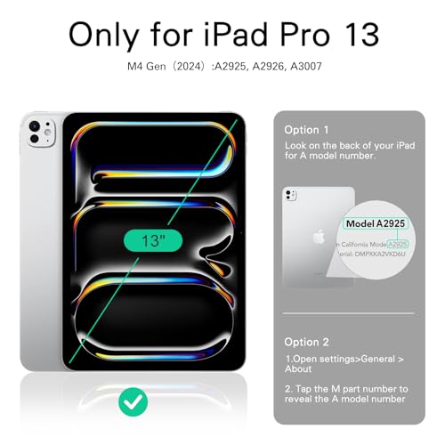 CoBak Magnetic Case with Stand for iPad Pro 13 Inch (M4) 2024, Multiple Viewing Angles, Smart Auto Sleep/Wake Cover with Corner Protection with Apple Pencil Holder Strap, Amber Croc