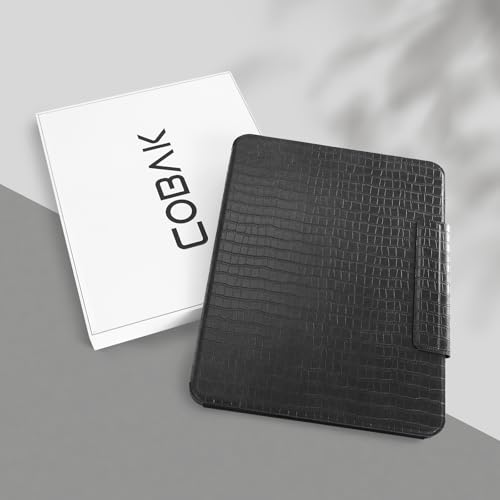 CoBak Magnetic Case with Stand for iPad Pro 13 Inch (M4) 2024, Multiple Viewing Angles, Smart Auto Sleep/Wake Cover with Corner Protection with Apple Pencil Holder Strap, Onyx Croc