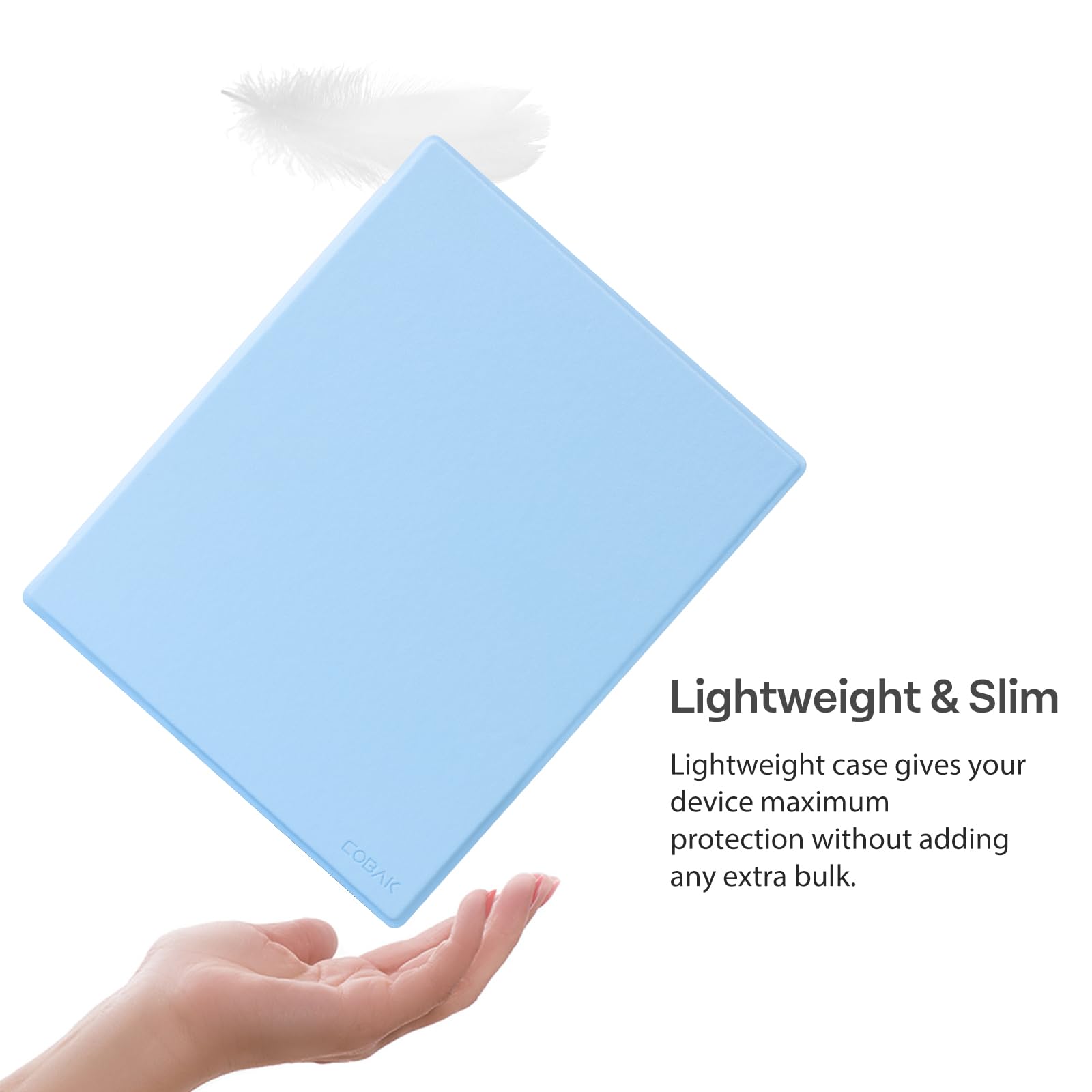 CoBak Case for Remarkable 2 Tablet - Lightweight and Hard Back Shell Protective Book Folio Cover with Built-in Pen Holder - Only for 10.3" 2020 Released (Light Blue)