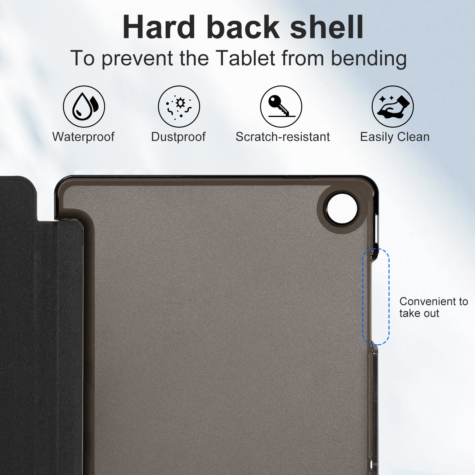 Galaxy Tab A9 Plus 11 Inch Case (2023 released)- Trifold Stand, Tranlucent Back
