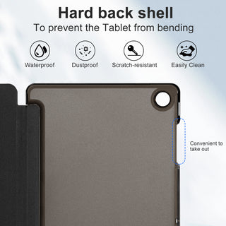 Galaxy Tab A9 Plus 11 Inch Case (2023 released)- Trifold Stand, Tranlucent Back