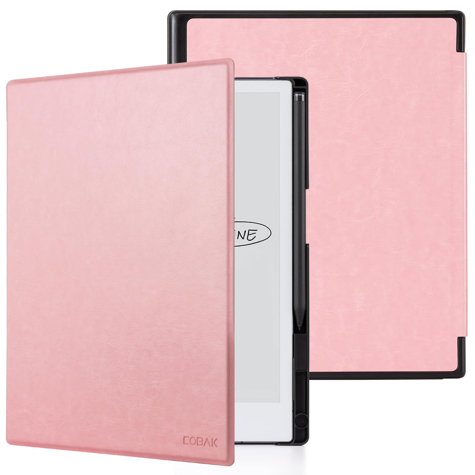 CoBak Case for Remarkable 2 Paper Tablet - Lightweight and Hard Back Shell Protective Book Folio Cover with Built-in Pen Holder - for 10.3" 2020 Released (Pink)