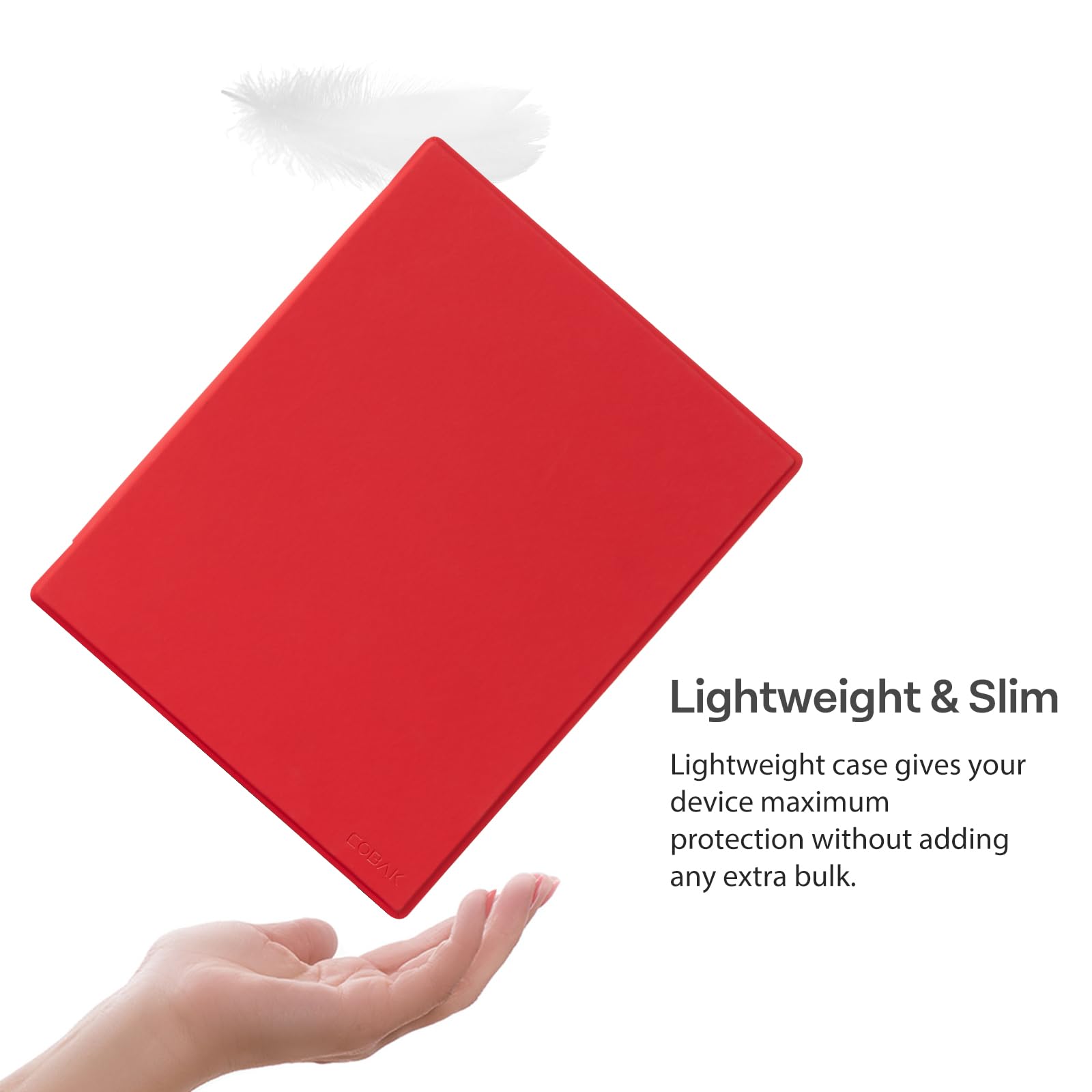 CoBak Case for Remarkable 2 Tablet - Lightweight and Hard Back Shell Protective Book Folio Cover with Built-in Pen Holder - Only for 10.3" 2020 Released (Red)