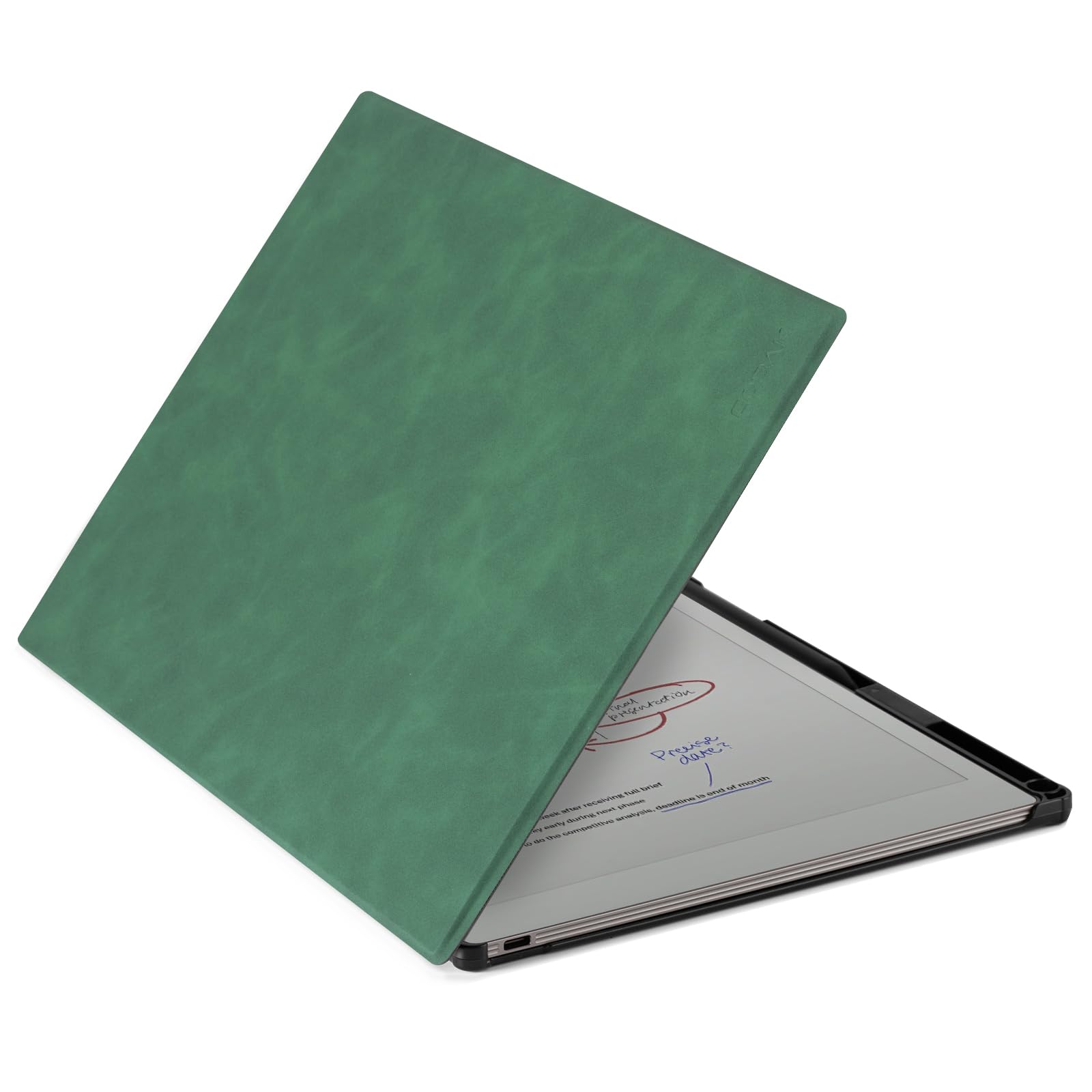 CoBak Case for Remarkable Paper Pro Color Tablet 11.8" 2024 Released- Smart Auto Sleep/Wake Folio Lightweight Protective Cover with Built-in Pen Holder and Nibs Holder (Emerald)