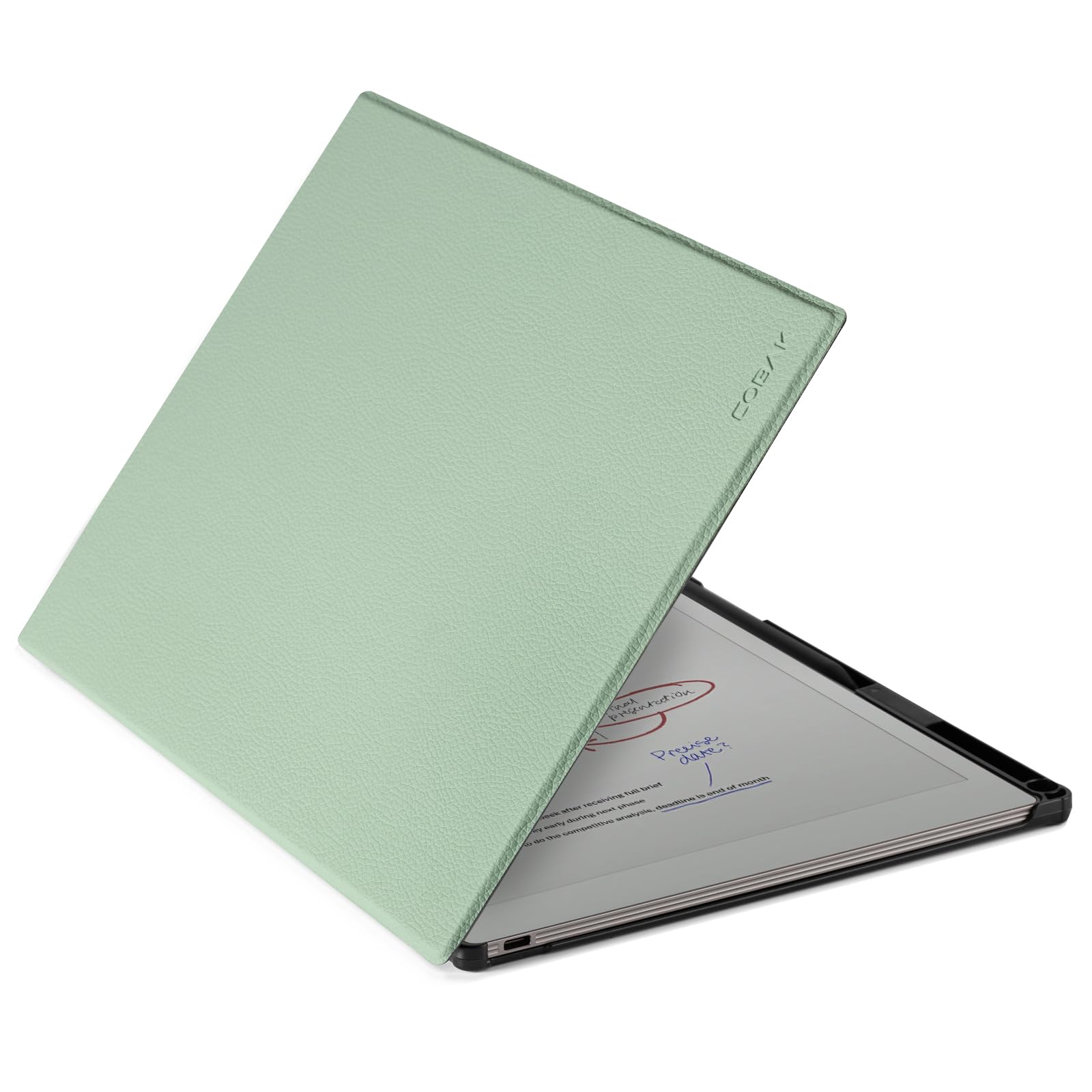 CoBak Case for Remarkable Paper Pro Color Tablet 11.8" 2024 Released- Smart Auto Sleep/Wake Folio Lightweight Protective Cover with Built-in Pen Holder and Nibs Holder (Sage)