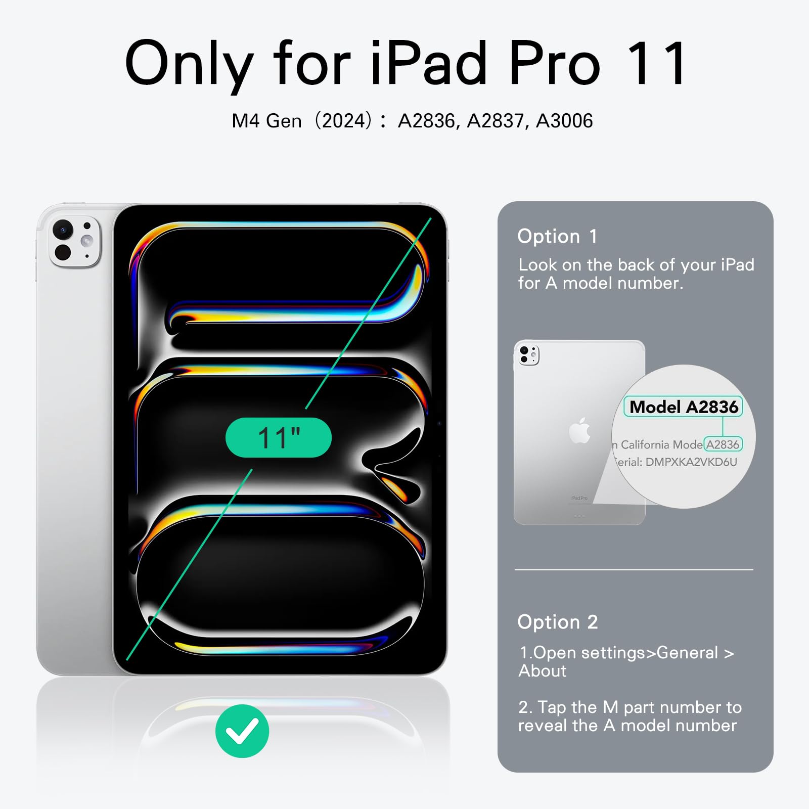 CoBak Premium Leather Case for iPad Pro 11-inch (M4) 2024 (5th Generation), Built-in Folder Storage, Super Magnetic Back, Auto Sleep/Wake Function, Navy Blue