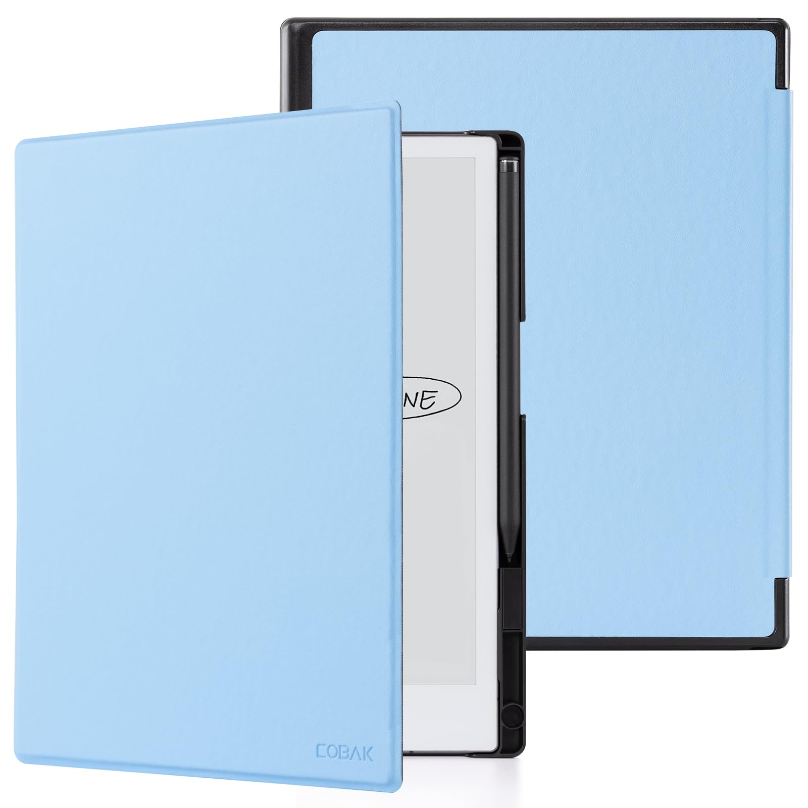 CoBak Case for Remarkable 2 Tablet - Lightweight and Hard Back Shell Protective Book Folio Cover with Built-in Pen Holder - Only for 10.3" 2020 Released (Light Blue)