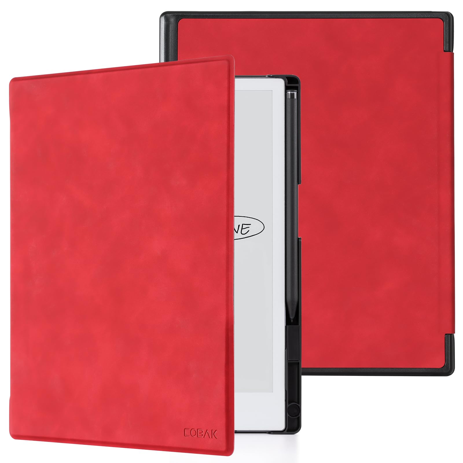 CoBak Case for Remarkable 2 Paper Tablet - Lightweight and Hard Back Shell Protective Book Folio Cover with Built-in Pen Holder - for 10.3" 2020 Released (Fantasy Red)