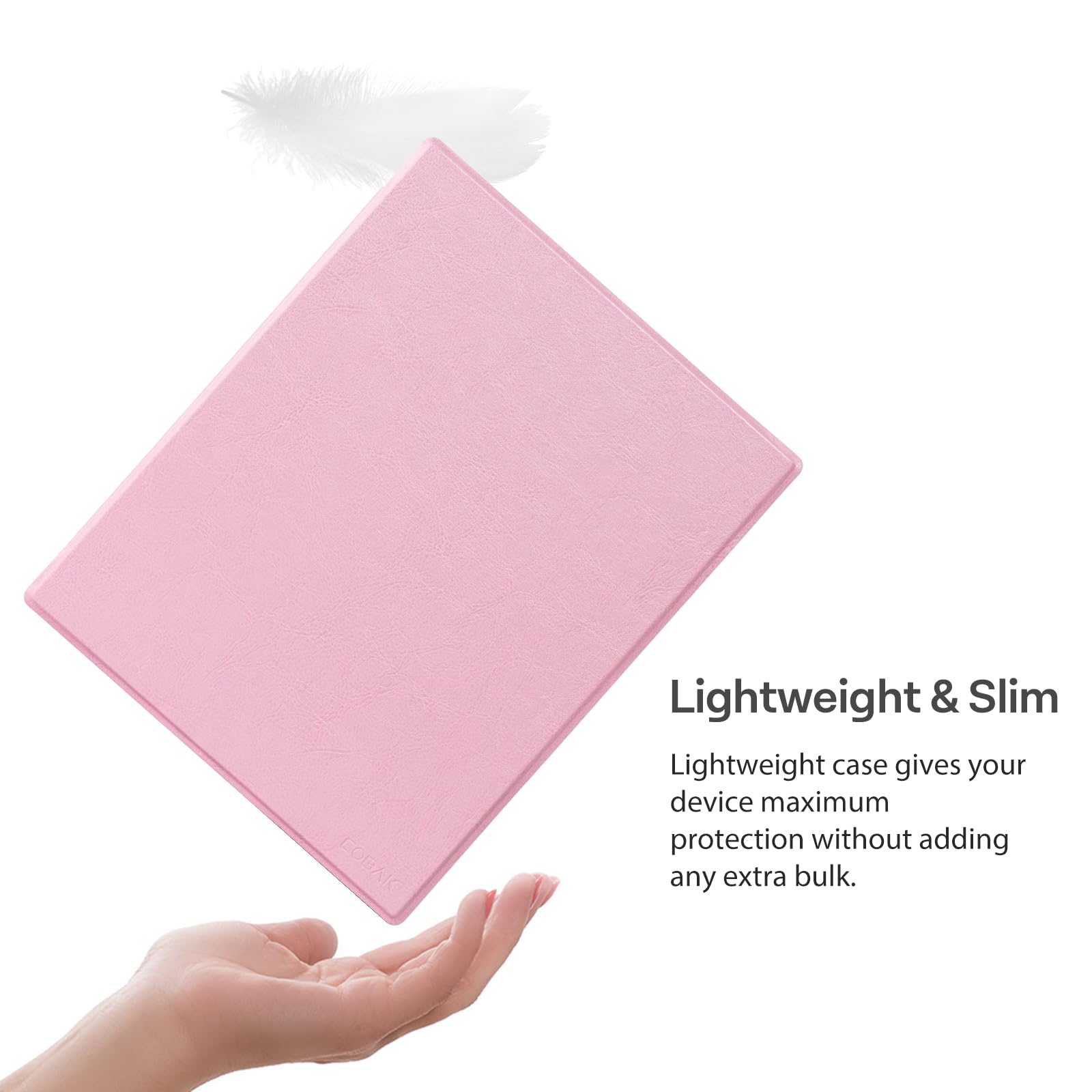 CoBak Case for Remarkable 2 Tablet - Lightweight and Hard Back Shell Protective Book Folio Cover with Built-in Pen Holder - Only for 10.3" 2020 Released (Mist Pink)