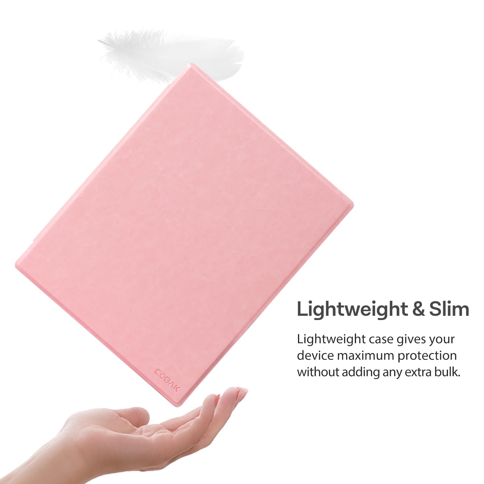 CoBak Case for Remarkable 2 Paper Tablet - Lightweight and Hard Back Shell Protective Book Folio Cover with Built-in Pen Holder - for 10.3" 2020 Released (Pink)