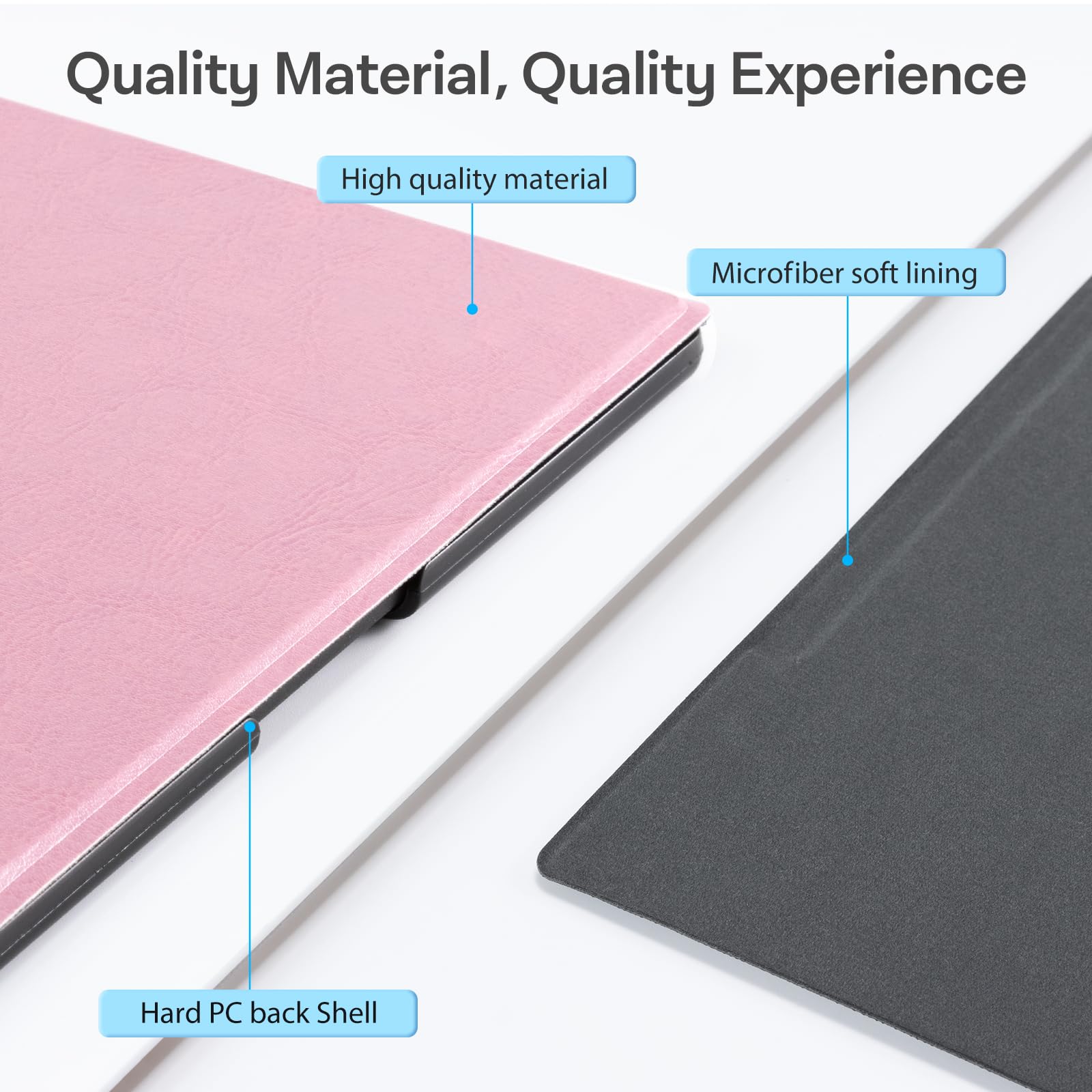 CoBak Case for Remarkable 2 Tablet - Lightweight and Hard Back Shell Protective Book Folio Cover with Built-in Pen Holder - Only for 10.3" 2020 Released (Mist Pink)