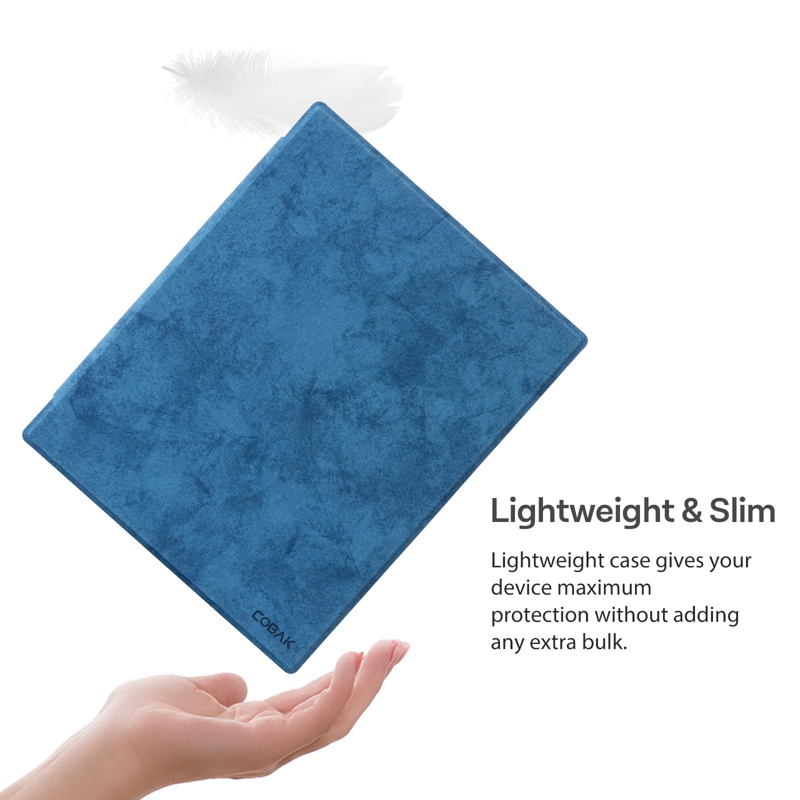 CoBak Case for Remarkable 2 Tablet - Lightweight and Hard Back Shell Protective Book Folio Cover with Built-in Pen Holder - Only for 10.3" 2020 Released (Blue)