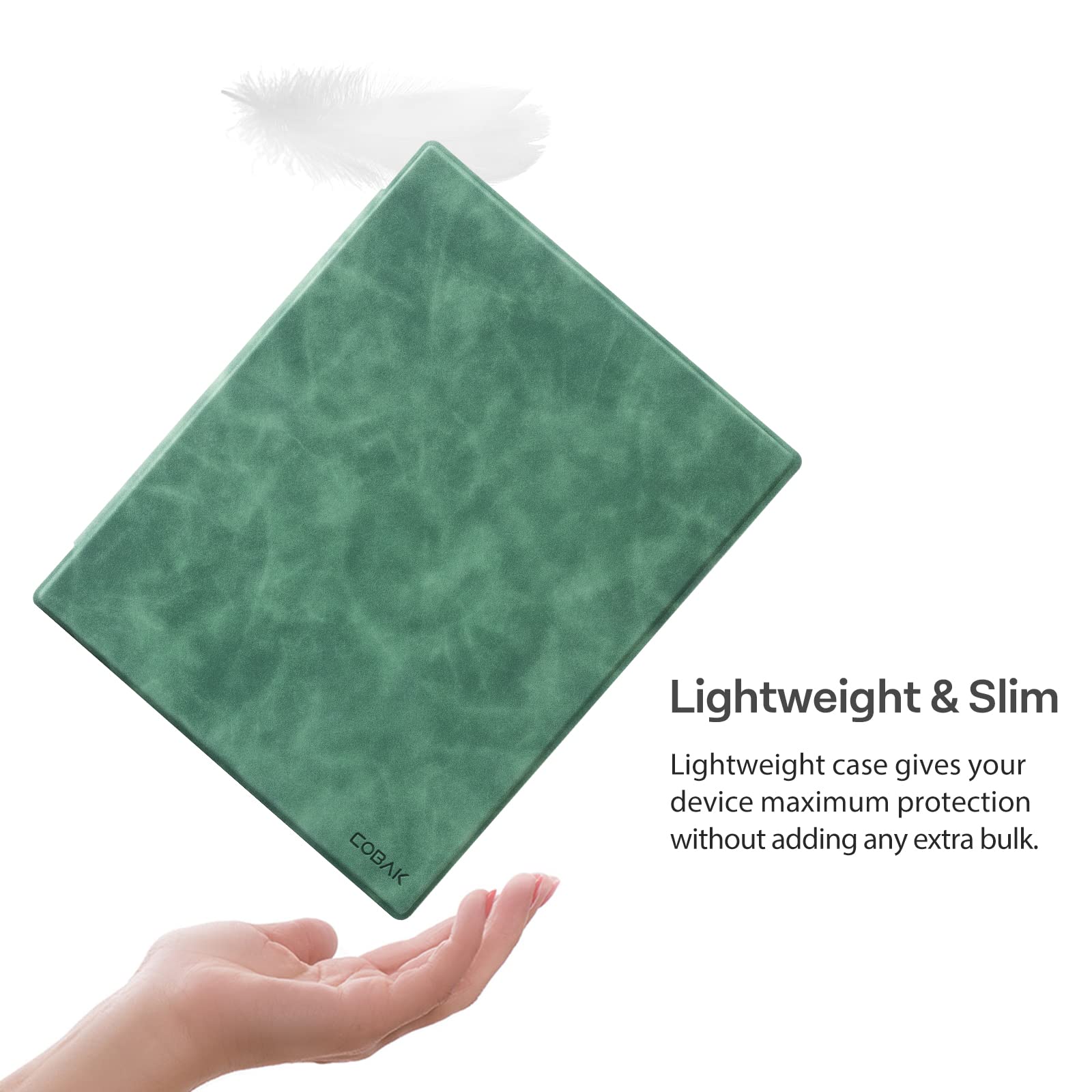 CoBak Case for Remarkable 2 Tablet - Lightweight and Hard Back Shell Protective Book Folio Cover with Built-in Pen Holder - Only for 10.3" 2020 Released (Emerald Green)
