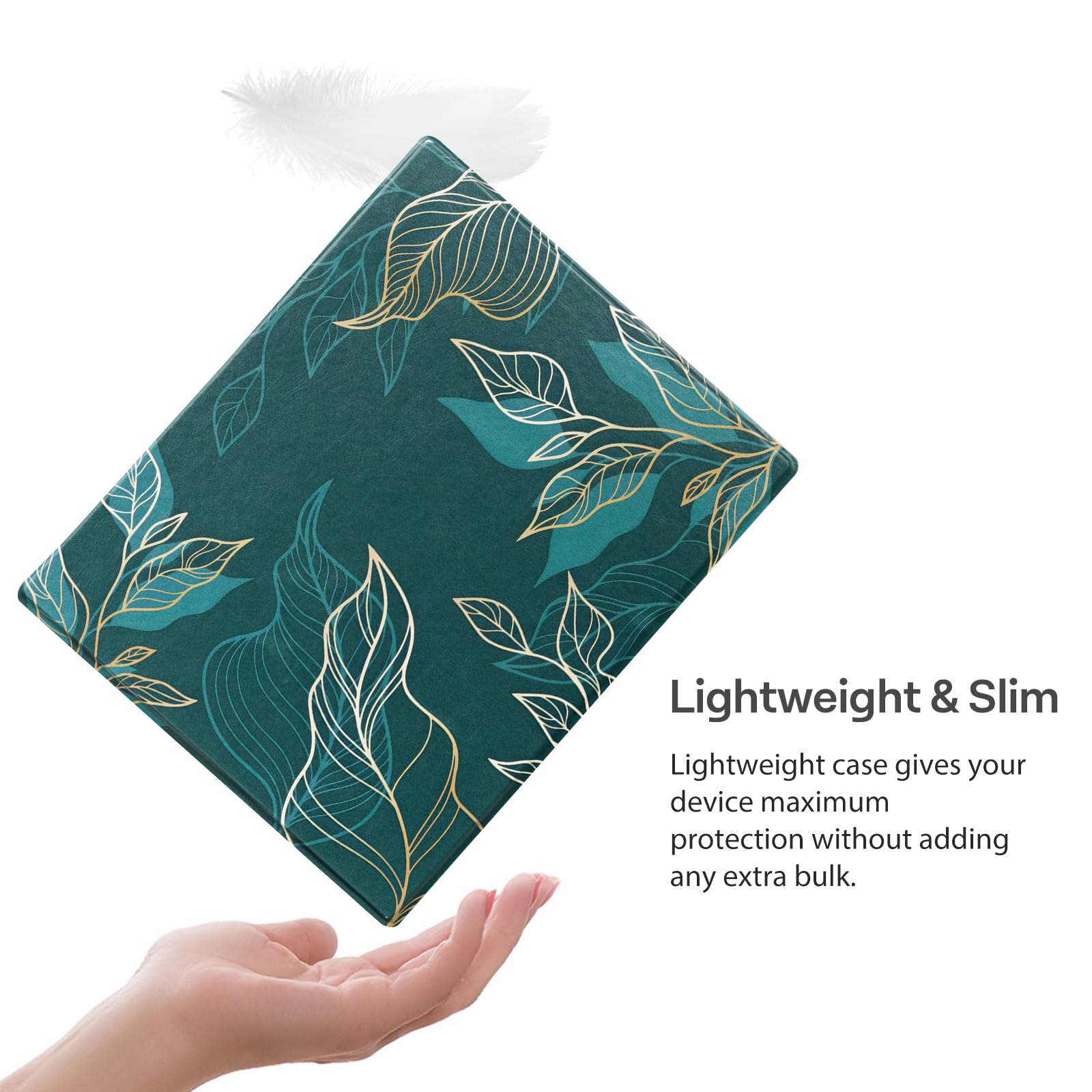 CoBak Case for Remarkable 2 Paper Tablet - Lightweight and Hard Back Shell Protective Book Folio Cover with Built-in Pen Holder - for 10.3" 2020 Released, Green Pattern