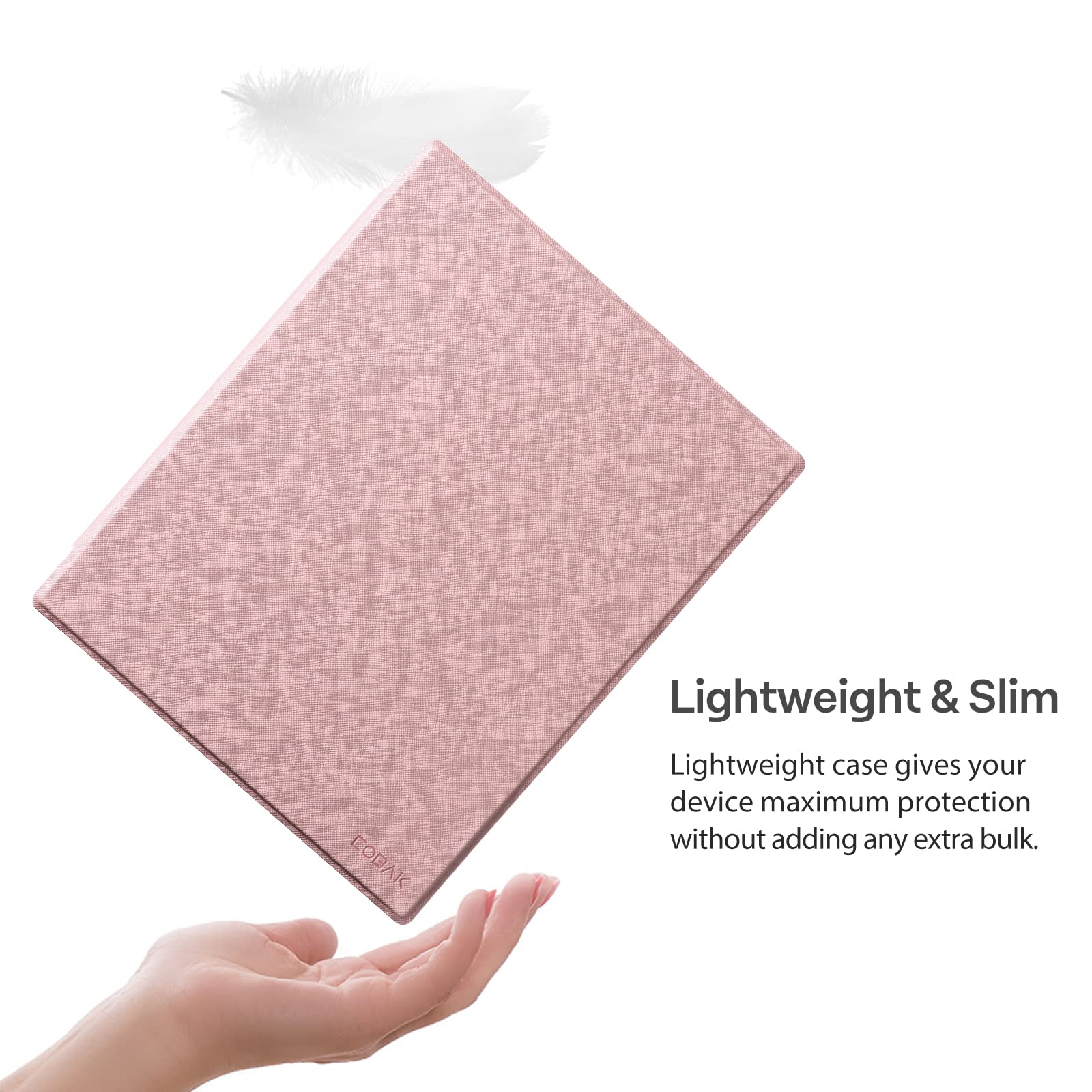 CoBak Case for Remarkable 2 Paper Tablet - Lightweight and Hard Back Shell Protective Book Folio Cover with Built-in Pen Holder - for 10.3" 2020 Released (Rosegold)