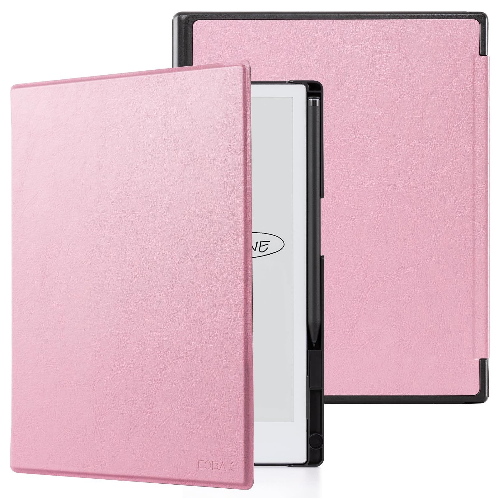 CoBak Case for Remarkable 2 Tablet - Lightweight and Hard Back Shell Protective Book Folio Cover with Built-in Pen Holder - Only for 10.3" 2020 Released (Mist Pink)