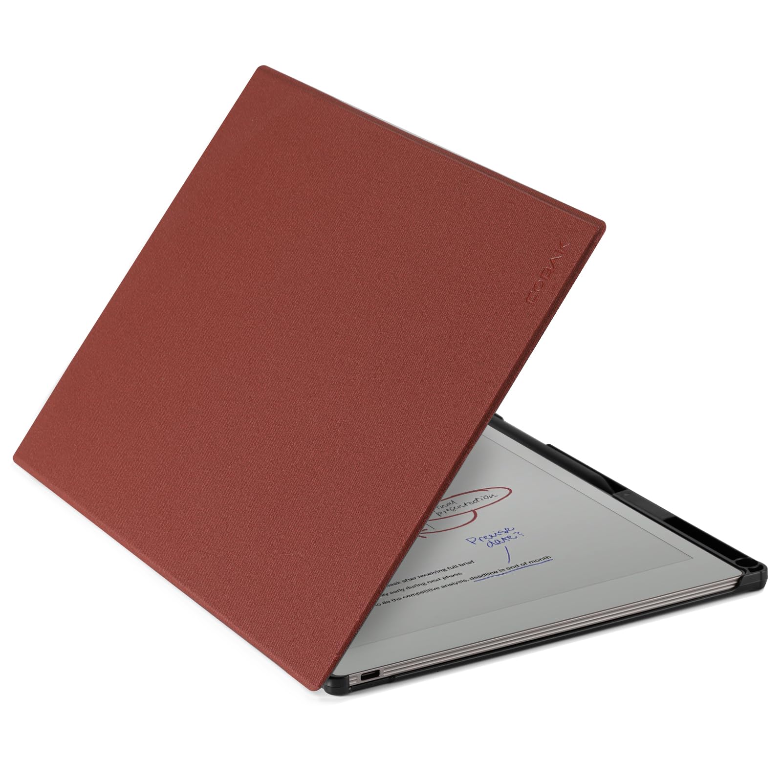 CoBak Case for Remarkable Paper Pro Color Tablet 11.8" 2024 Released- Smart Auto Sleep/Wake Folio Lightweight Protective Cover with Built-in Pen Holder and Nibs Holder (Wine Red)