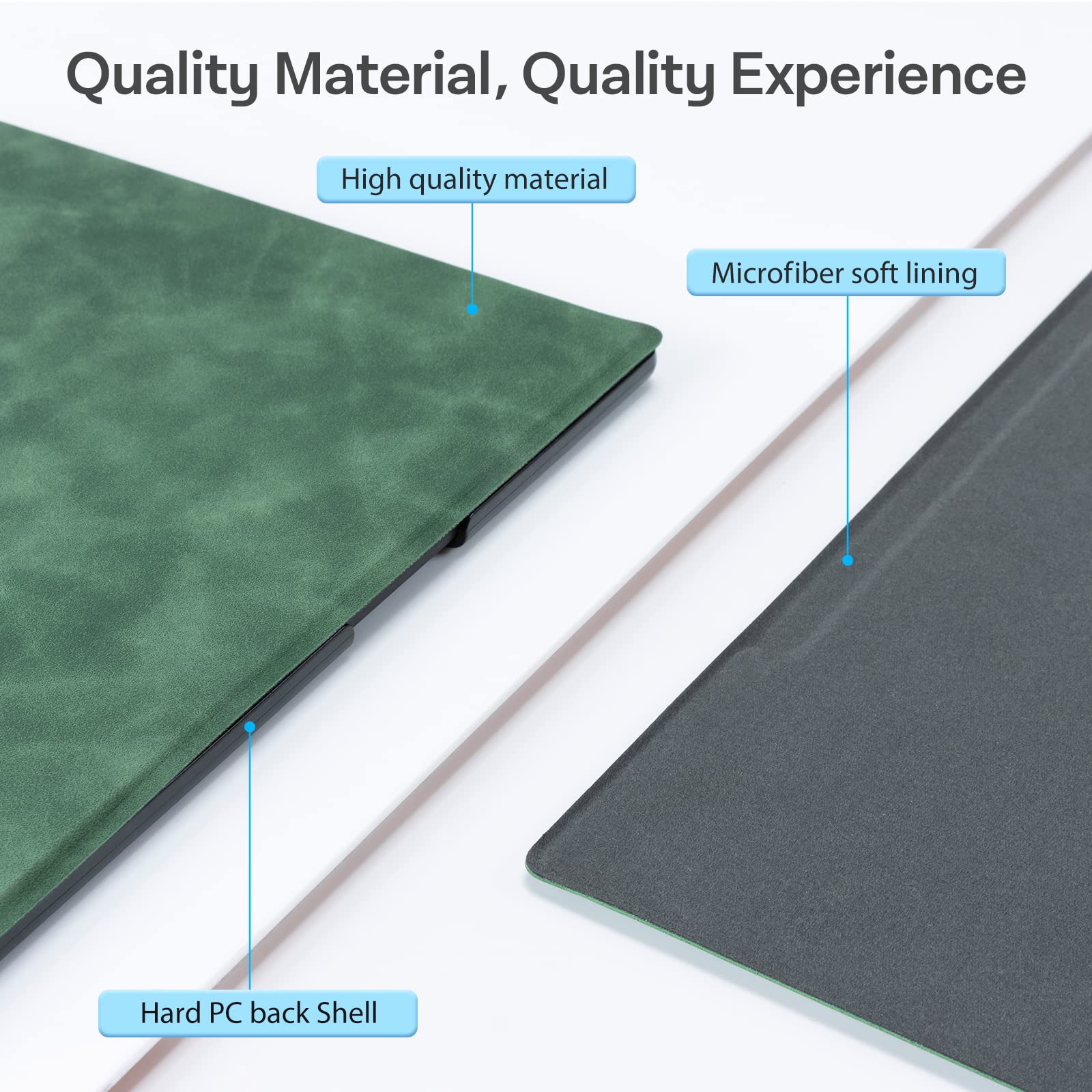 CoBak Case for Remarkable 2 Tablet - Lightweight and Hard Back Shell Protective Book Folio Cover with Built-in Pen Holder - Only for 10.3" 2020 Released (Emerald Green)