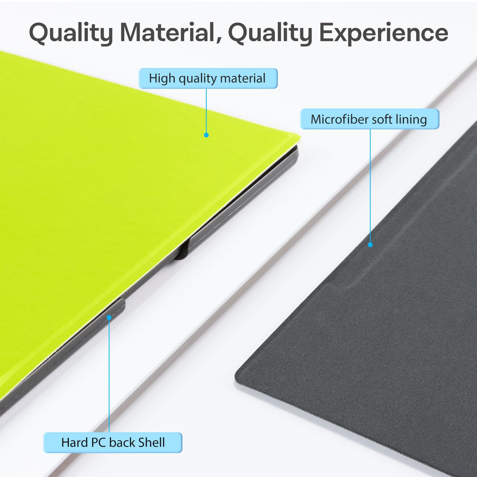 CoBak Case for Remarkable 2 Tablet - Lightweight and Hard Back Shell Protective Book Folio Cover with Built-in Pen Holder - Only for 10.3" 2020 Released (Fluorescent Green)
