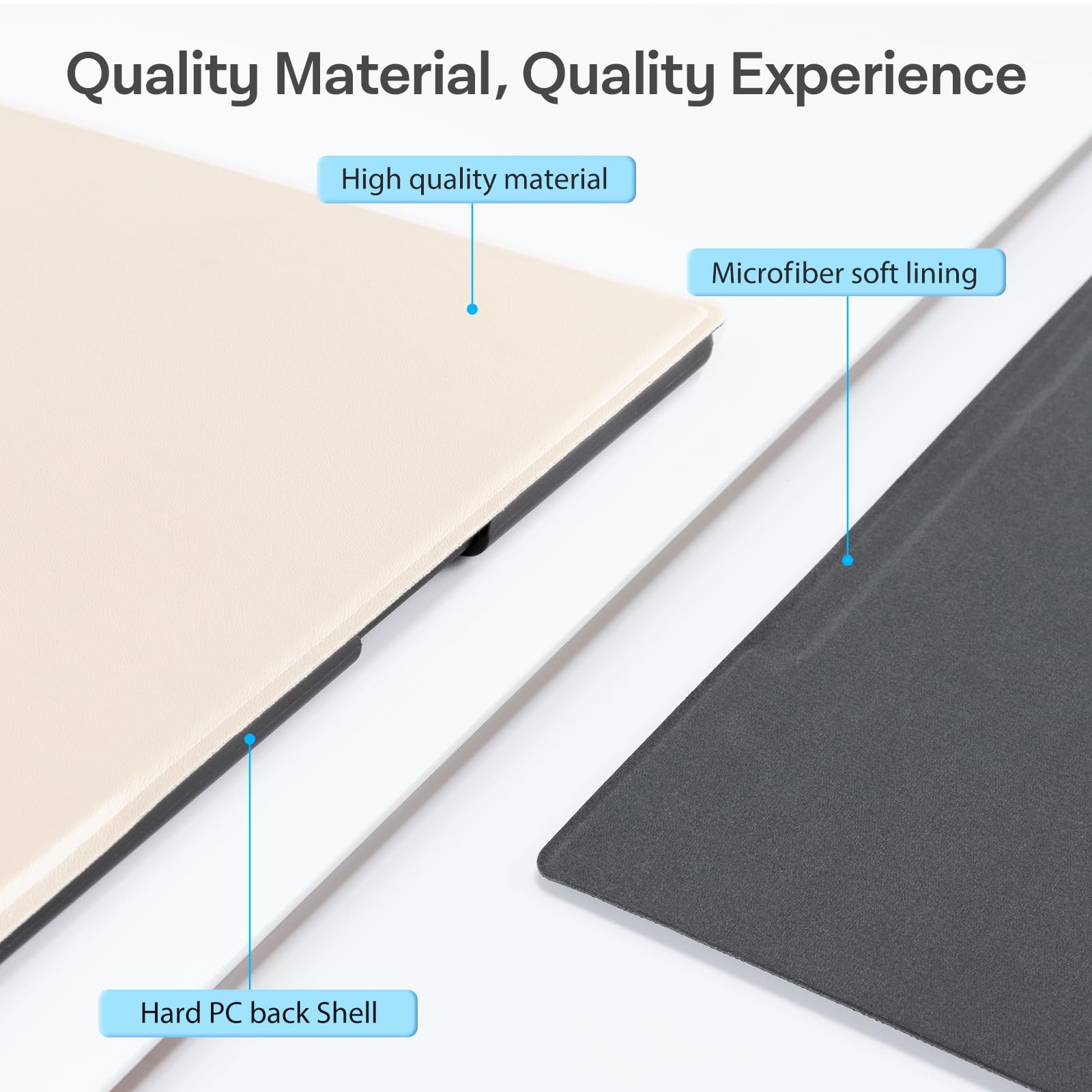 CoBak Case for Remarkable 2 Tablet - Lightweight and Hard Back Shell Protective Book Folio Cover with Built-in Pen Holder - Only for 10.3" 2020 Released (Cream Color)