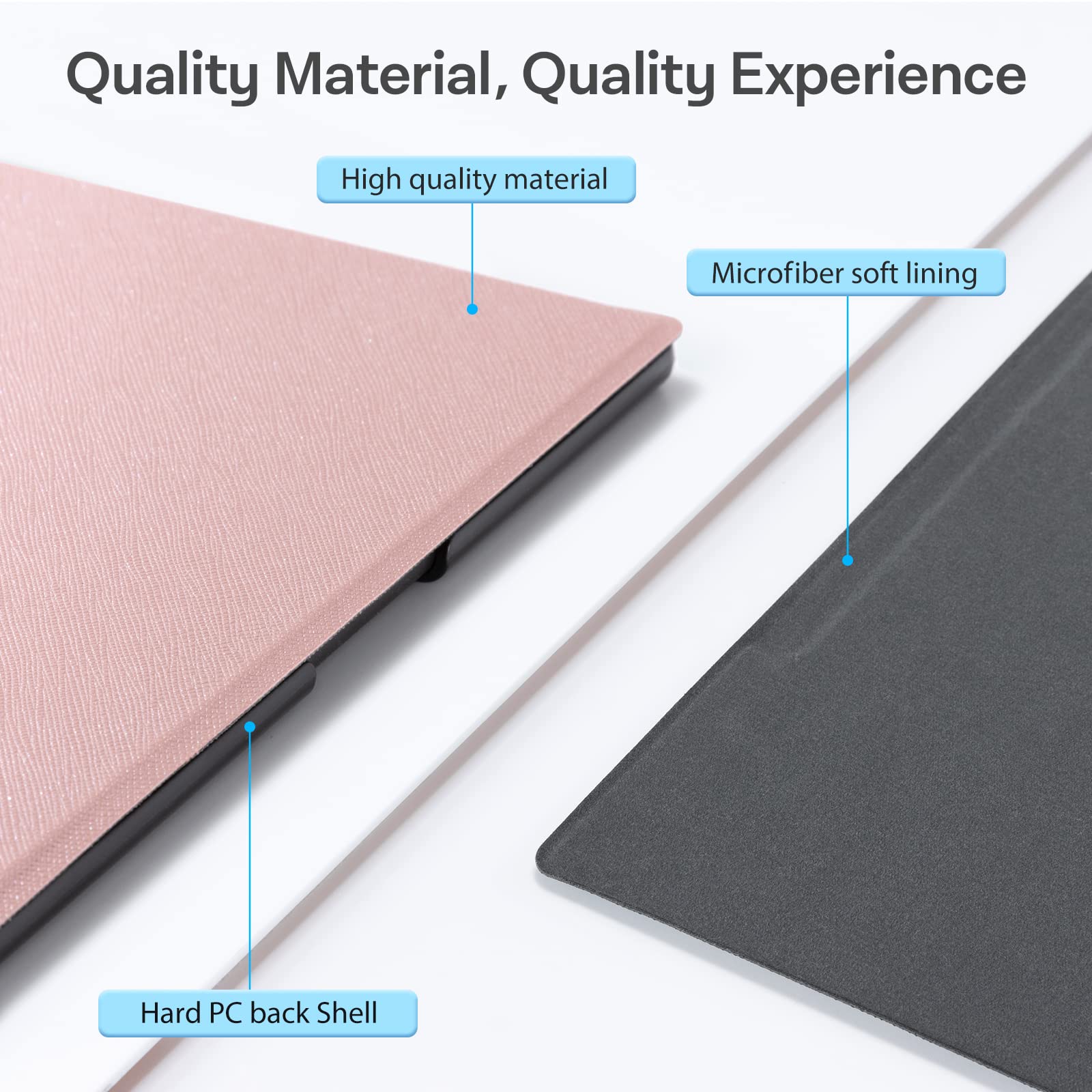 CoBak Case for Remarkable 2 Paper Tablet - Lightweight and Hard Back Shell Protective Book Folio Cover with Built-in Pen Holder - for 10.3" 2020 Released (Rosegold)
