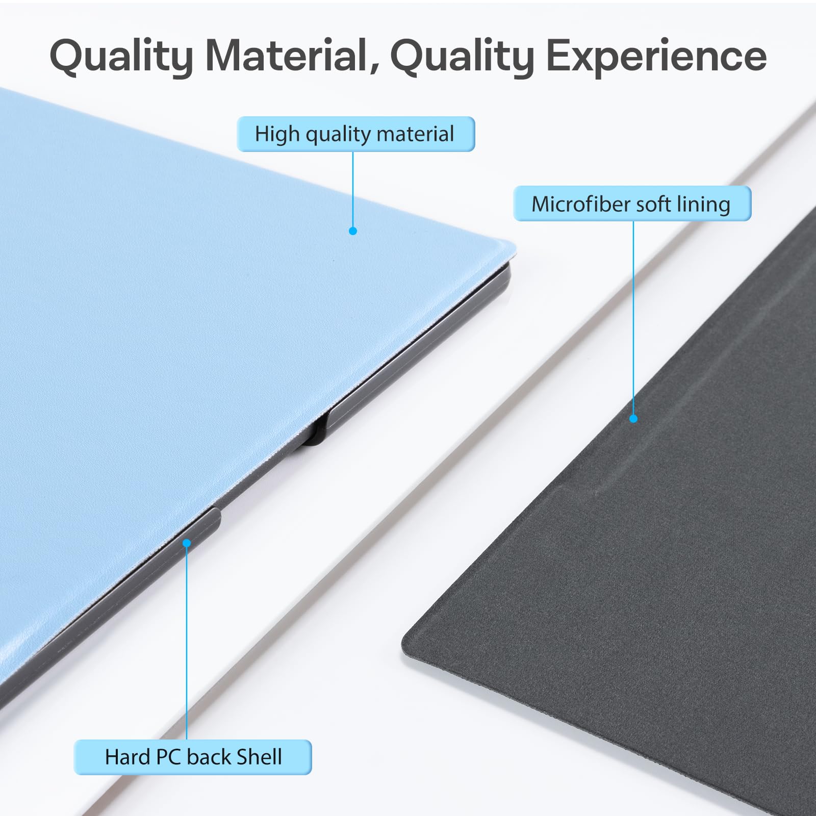 CoBak Case for Remarkable 2 Tablet - Lightweight and Hard Back Shell Protective Book Folio Cover with Built-in Pen Holder - Only for 10.3" 2020 Released (Light Blue)