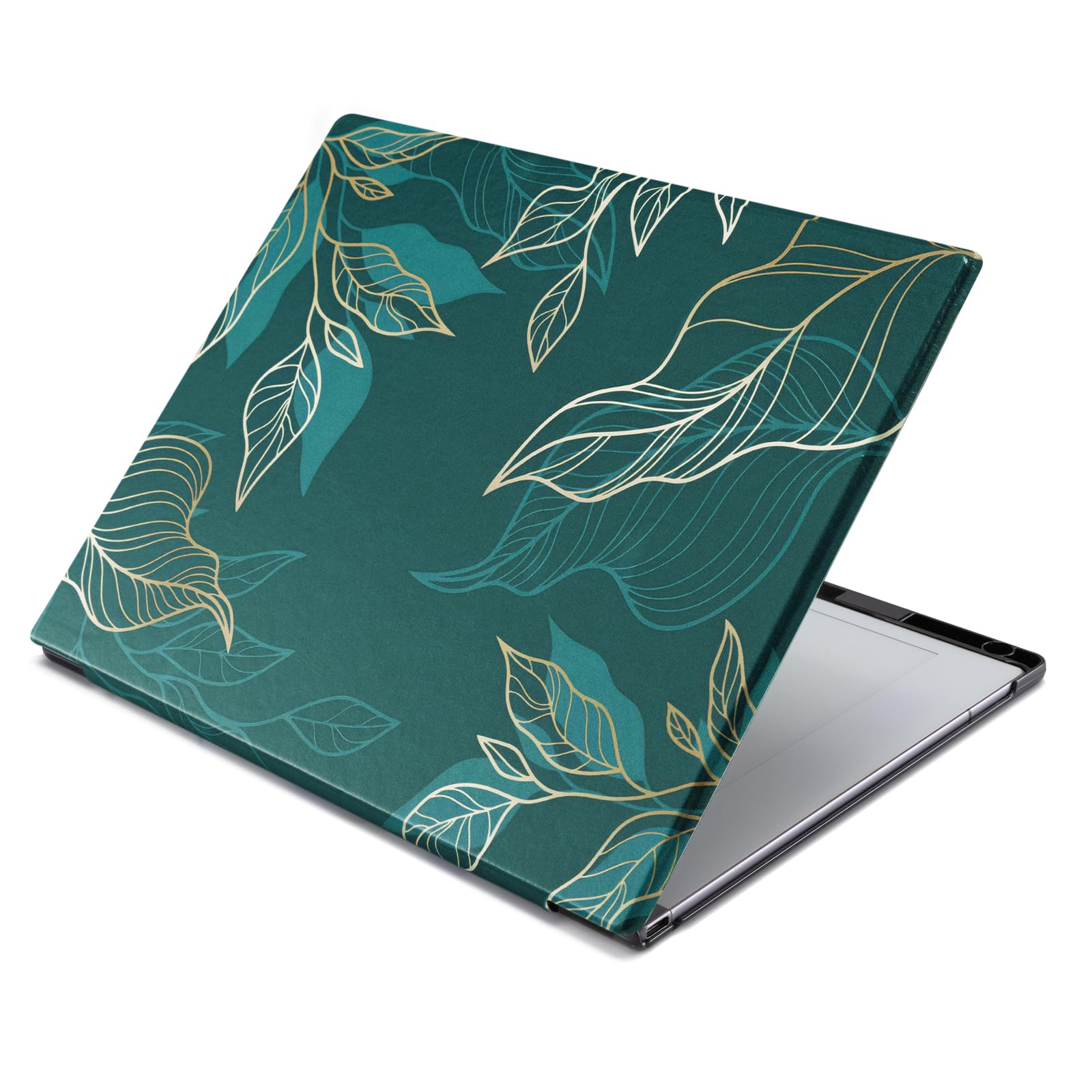CoBak Case for Remarkable 2 Paper Tablet - Lightweight and Hard Back Shell Protective Book Folio Cover with Built-in Pen Holder - for 10.3" 2020 Released, Green Pattern