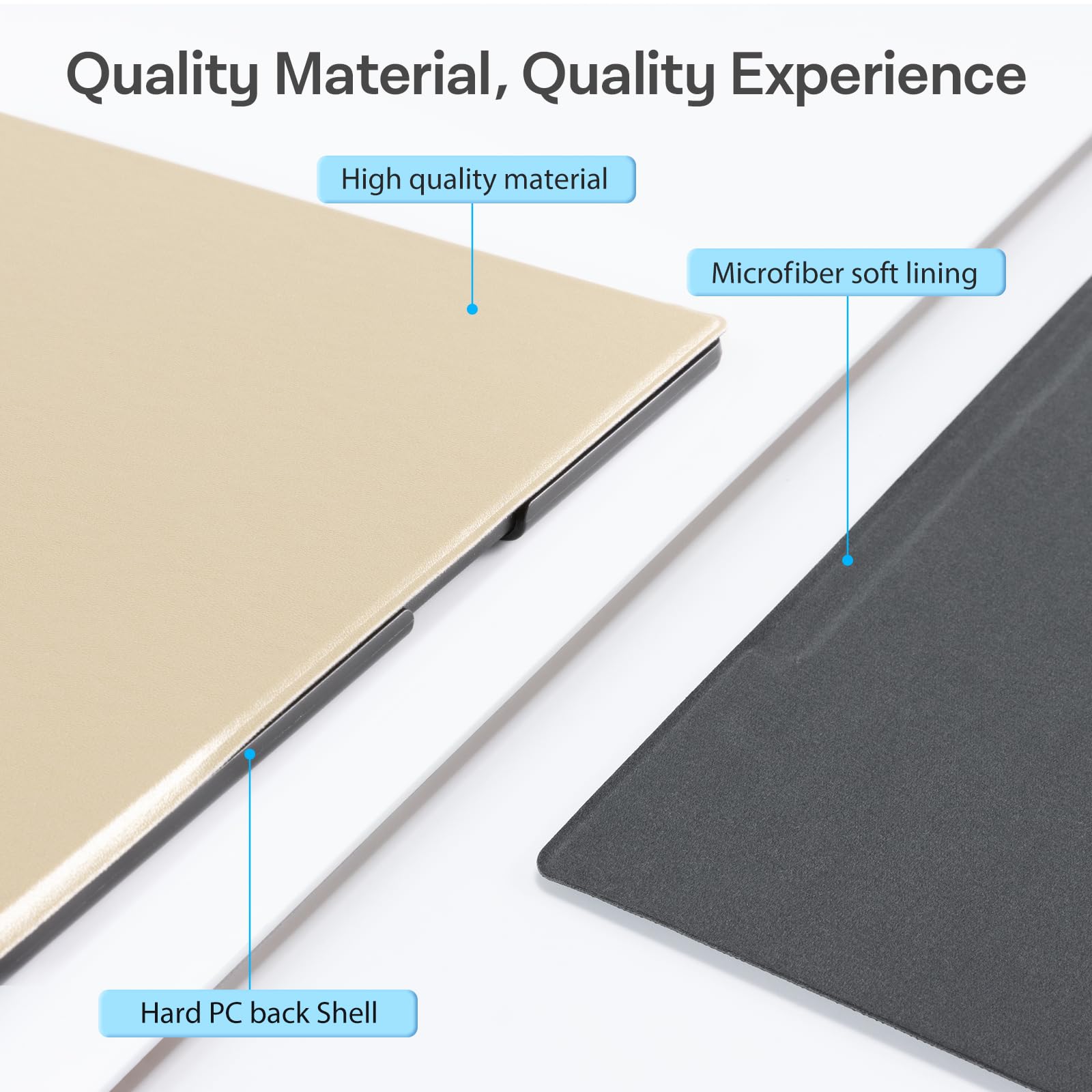 CoBak Case for Remarkable 2 Tablet - Lightweight and Hard Back Shell Protective Book Folio Cover with Built-in Pen Holder - Only for 10.3" 2020 Released (Pearlescent Light Gold)