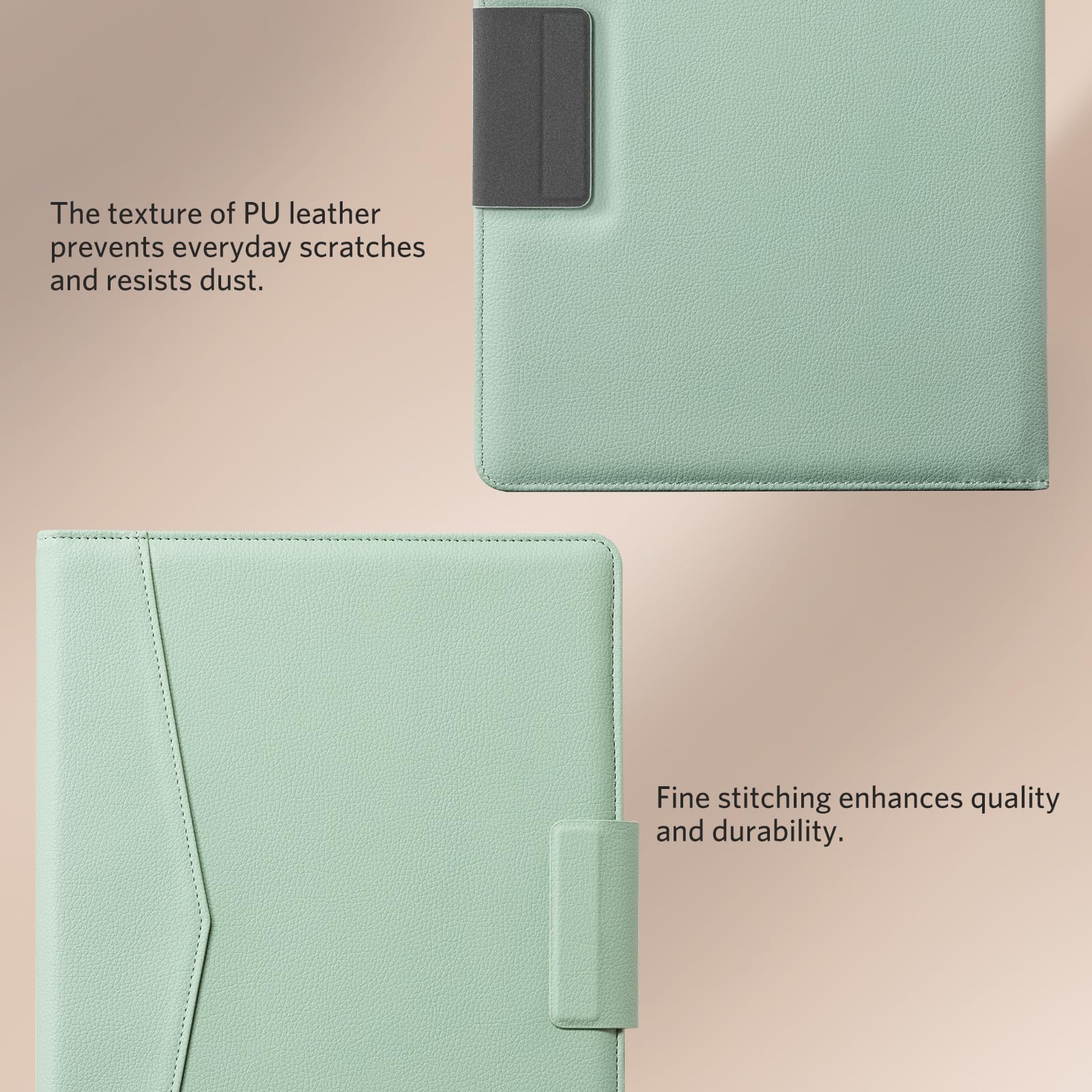 Cobak Premium PU Leather Case for Remarkable Paper Pro 11.8" (2024) – Slim Magnetic Back Cover with Auto Sleep/Wake, Folder Design, Magnetic Pen Holder Strap, Sage Green