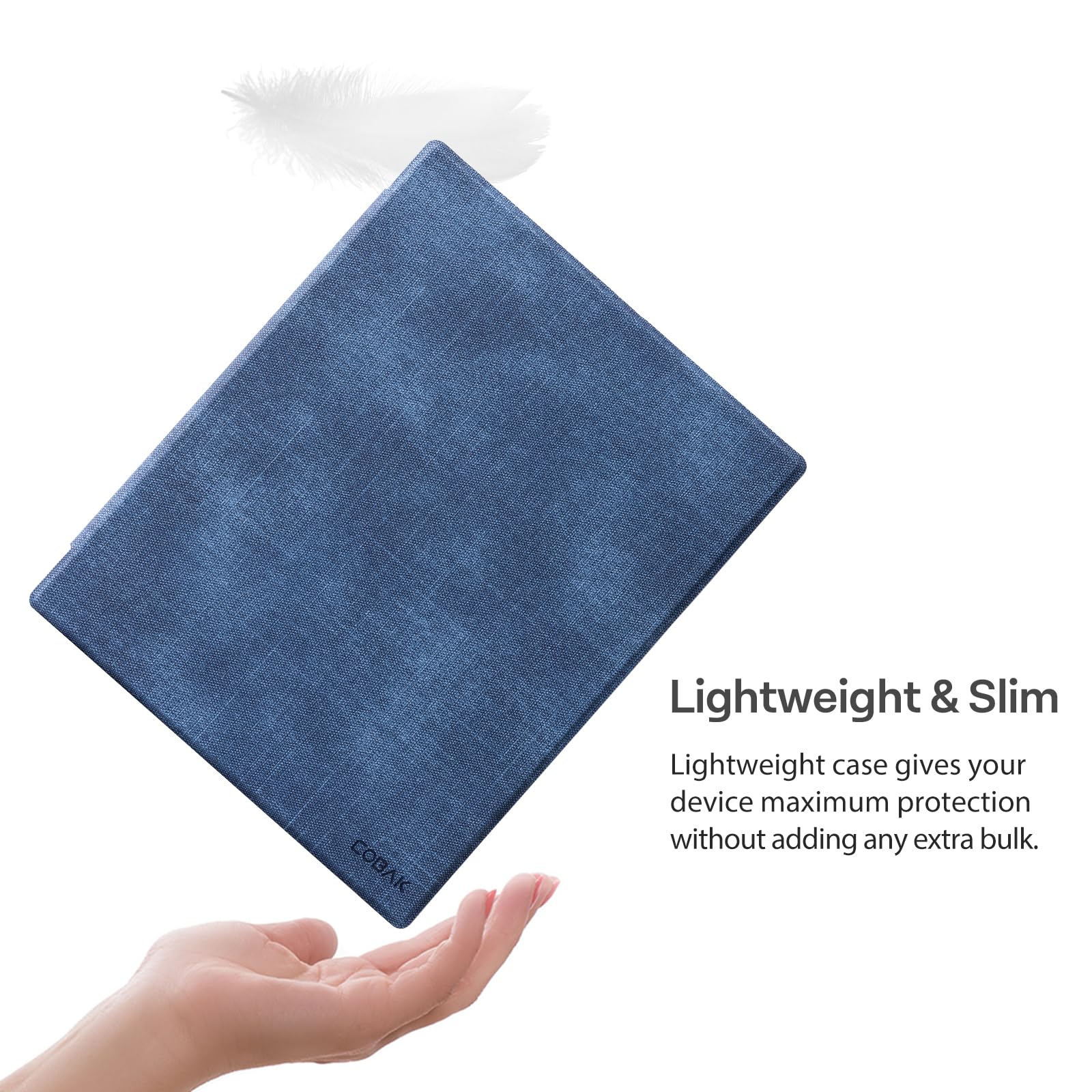 CoBak Case for Remarkable 2 Paper Tablet - Lightweight and Hard Back Shell Protective Book Folio Cover with Built-in Pen Holder - for 10.3" 2020 Released (Blue)