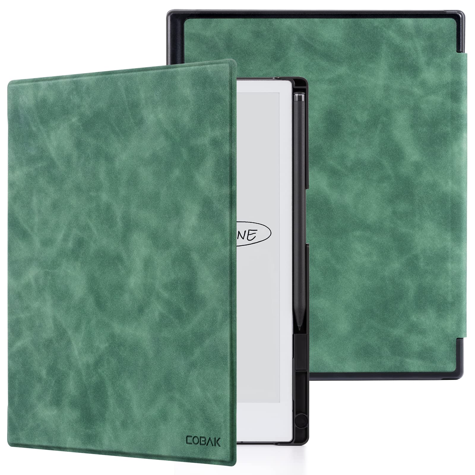 CoBak Case for Remarkable 2 Tablet - Lightweight and Hard Back Shell Protective Book Folio Cover with Built-in Pen Holder - Only for 10.3" 2020 Released (Emerald Green)