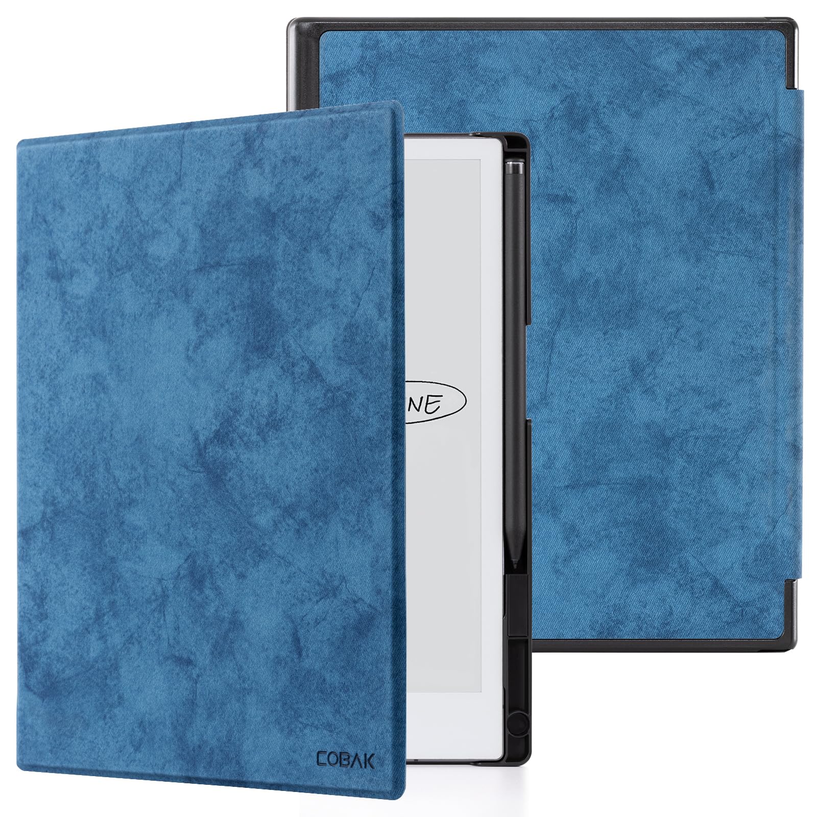 CoBak Case for Remarkable 2 Tablet - Lightweight and Hard Back Shell Protective Book Folio Cover with Built-in Pen Holder - Only for 10.3" 2020 Released (Blue)