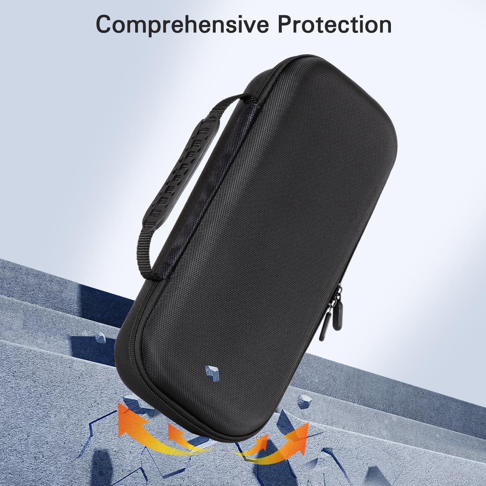 CoBak Hard Carrying Shell Case for PlayStation Portal Remote Player - with 2 Screen Protector, 1 Grip Case, 4 Thumb Grip Caps, Hard Outer Cover for PS5 Portal, Black
