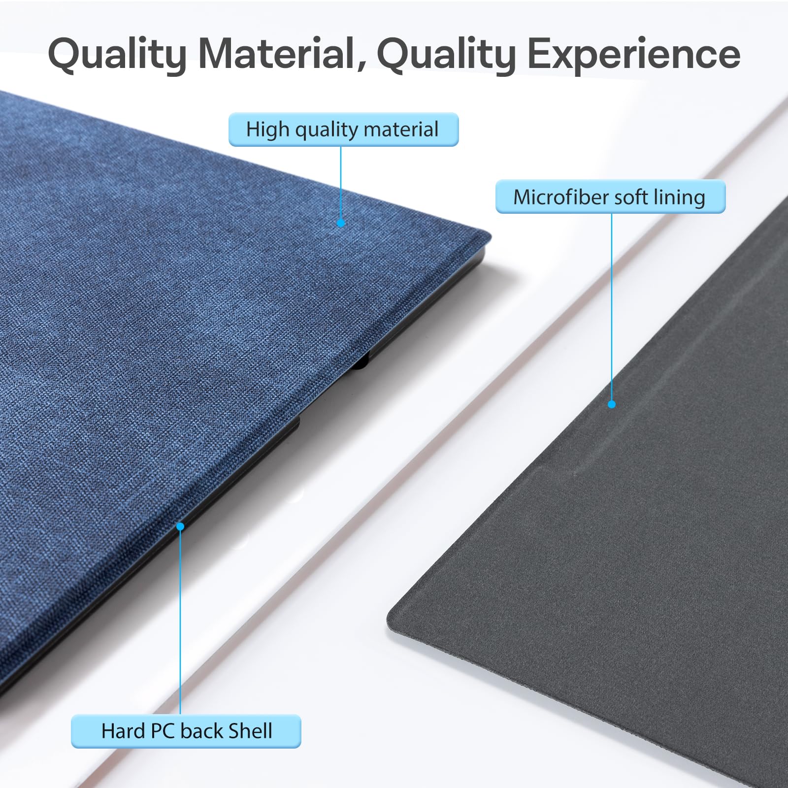 CoBak Case for Remarkable 2 Paper Tablet - Lightweight and Hard Back Shell Protective Book Folio Cover with Built-in Pen Holder - for 10.3" 2020 Released (Blue)
