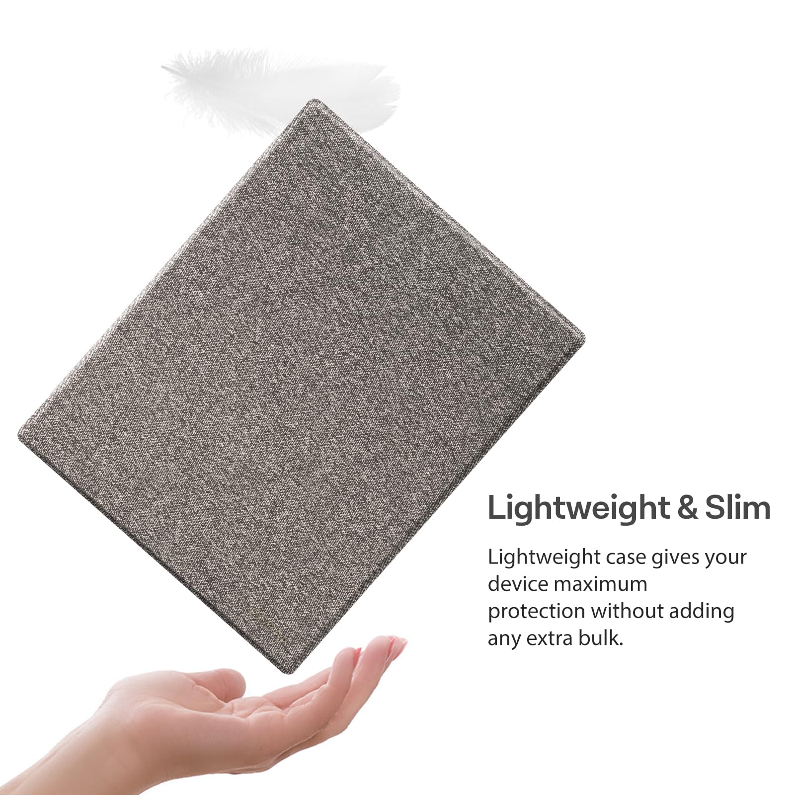 CoBak Case for Remarkable 2 Tablet - Lightweight and Hard Back Shell Protective Book Folio Cover with Built-in Pen Holder - Only for 10.3" 2020 Released (Gray-Yellow Woven Stripe)