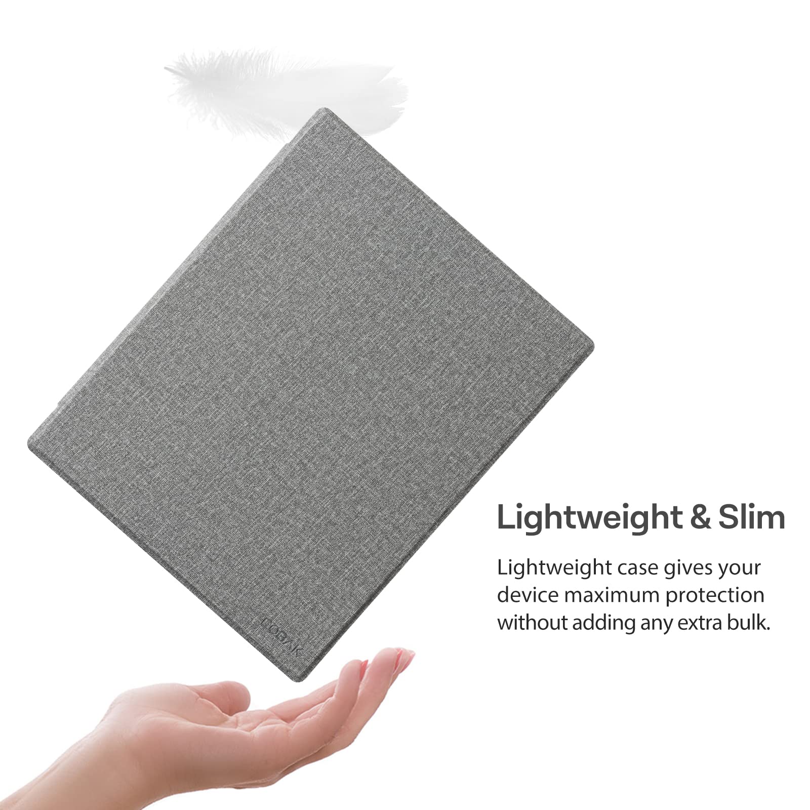 CoBak Case for Remarkable 2 Paper Tablet - Lightweight and Hard Back Shell Protective Book Folio Cover with Built-in Pen Holder - for 10.3" 2020 Released (Gray)