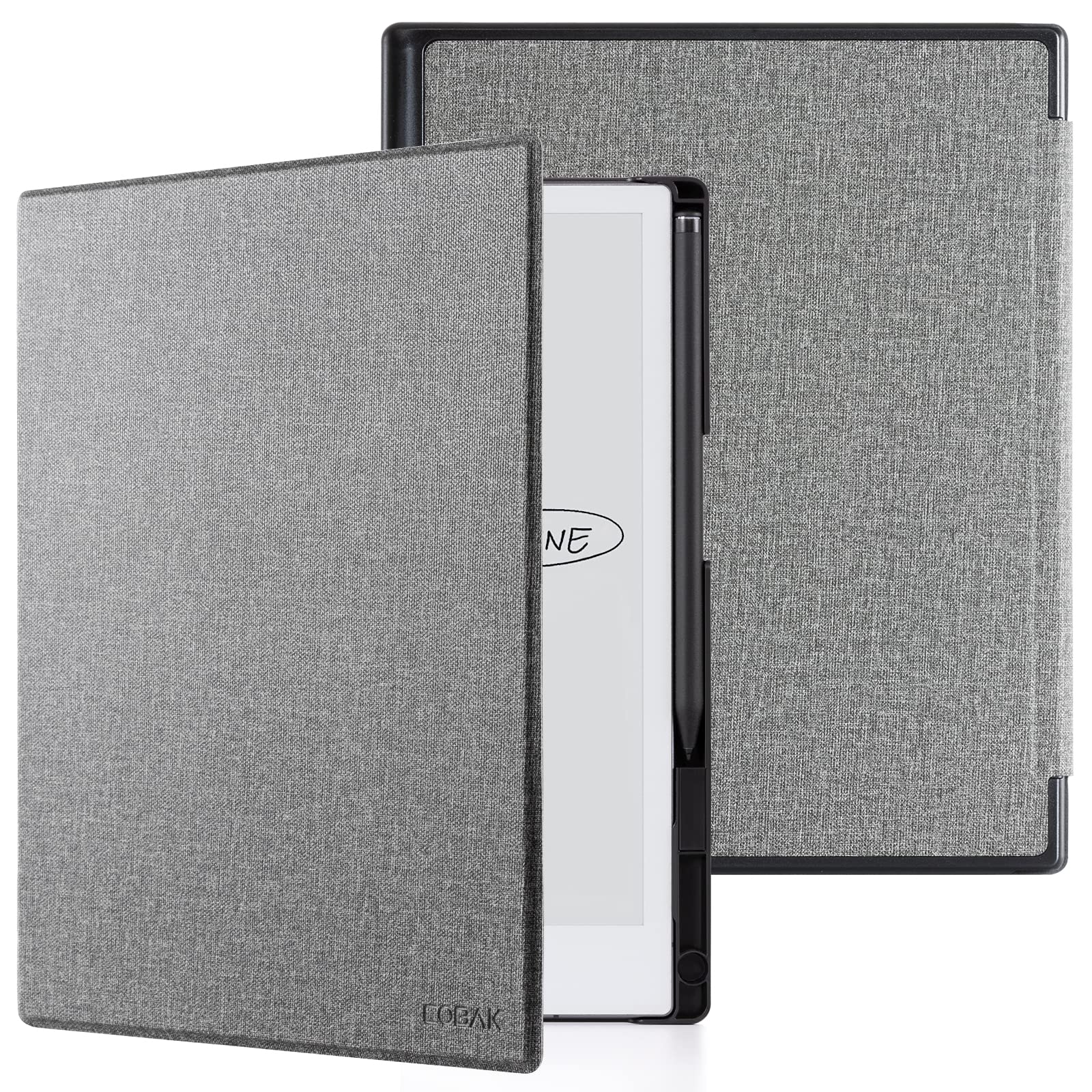 CoBak Case for Remarkable 2 Paper Tablet - Lightweight and Hard Back Shell Protective Book Folio Cover with Built-in Pen Holder - for 10.3" 2020 Released (Gray)
