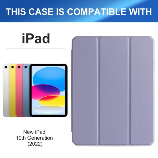 iPad 10th Generation Case 10.9 Inch 2022 - Transparent Back Design with Pencil Holder