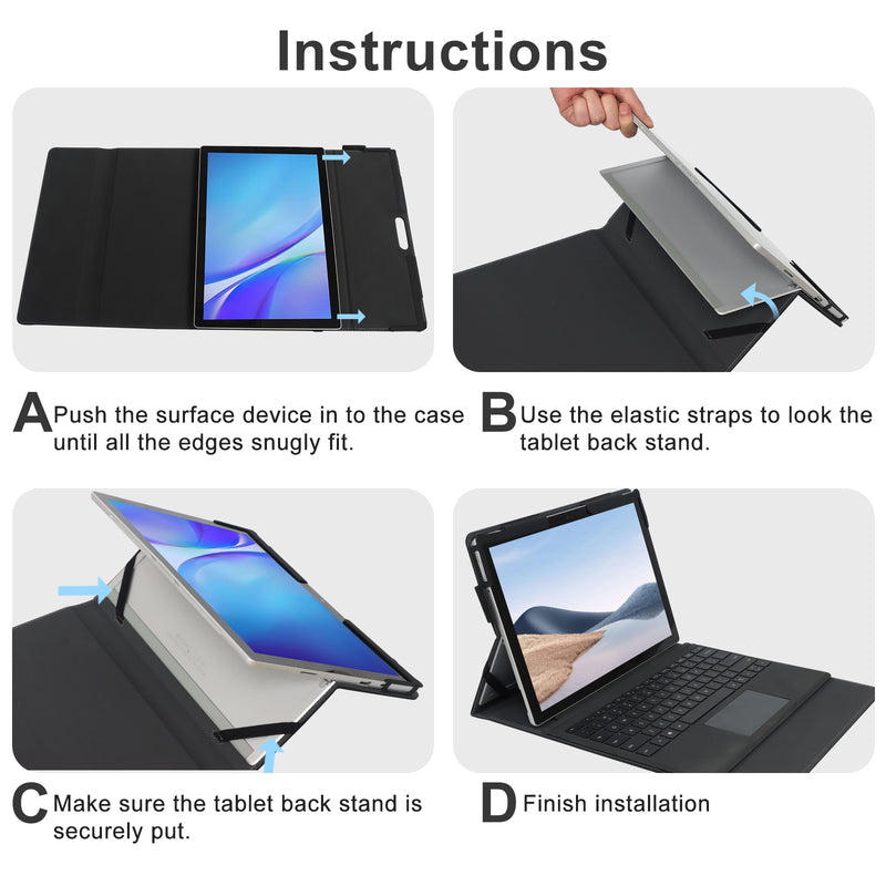 For Microsoft Surface Pro 8 Stand Keyboard Tablet Case Tablet